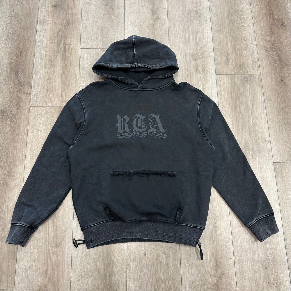 RTA Relaxed Fit Jordan Black Purgatory Hoodie Sweater size Medium M B31